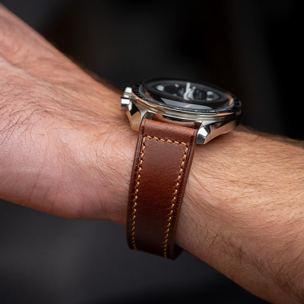 Calf Goat Box Stitch Watch Straps