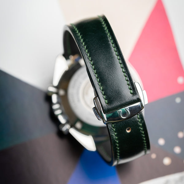 Dark Green Shell Cordovan leather strap