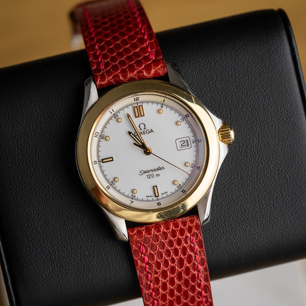 Red lizard watch strap - classic design