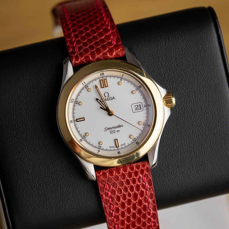 Red lizard watch strap - classic design