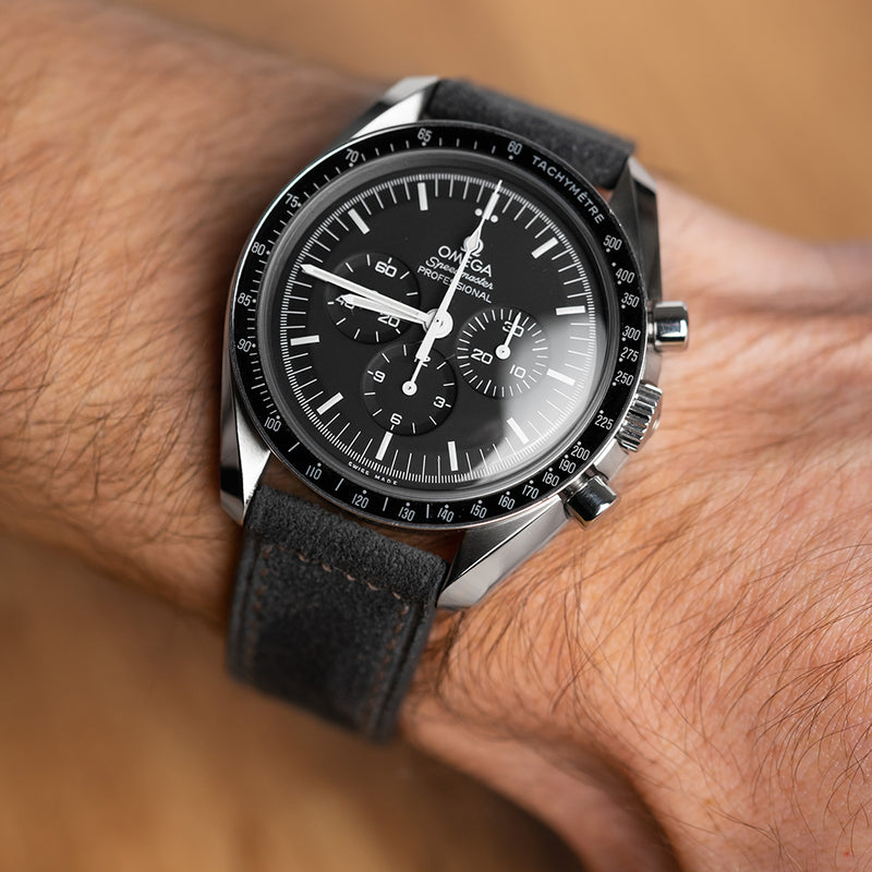 Suede Dark Grey Watch Strap