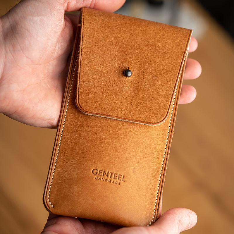 Hand-Crafted Leather Phone Pouch - Hand-Crafted Leather Phone Pouch