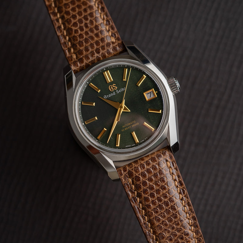 Brown Lizard Watch Strap - padded design