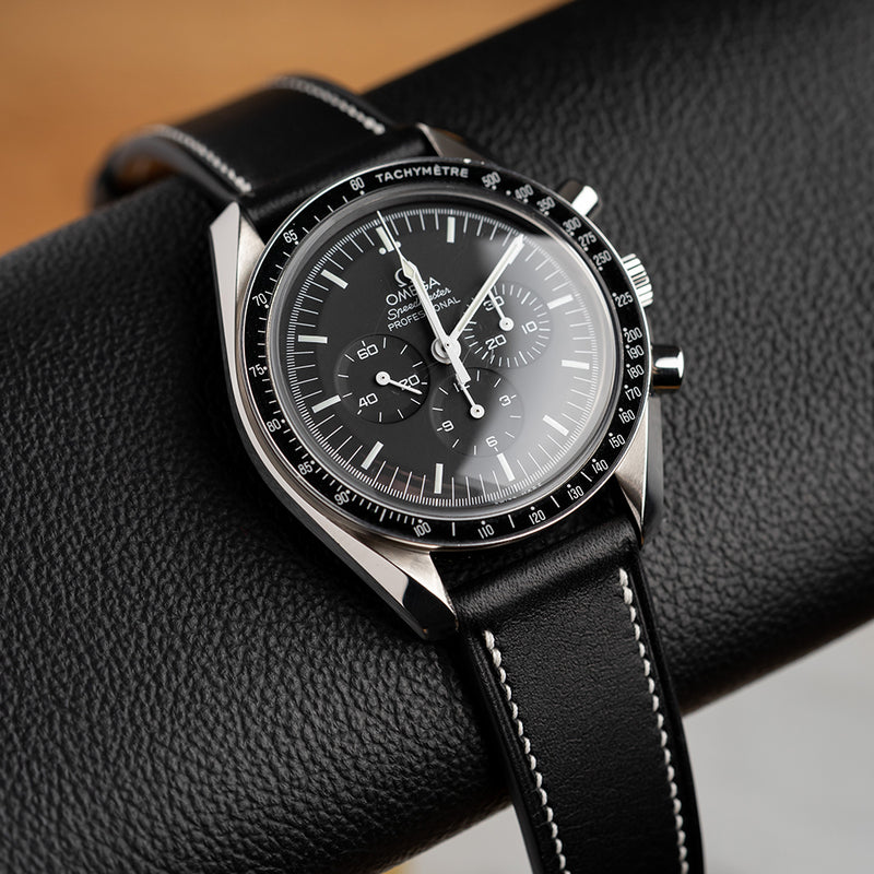 Barenia Black Leather Watch Strap