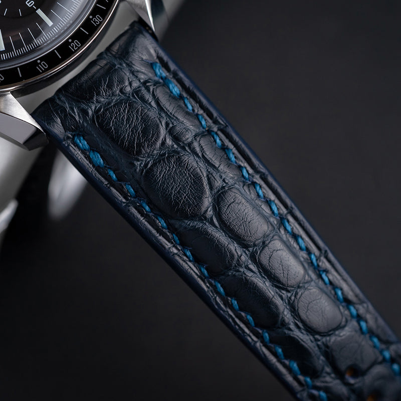 Dark Blue alligator watch strap