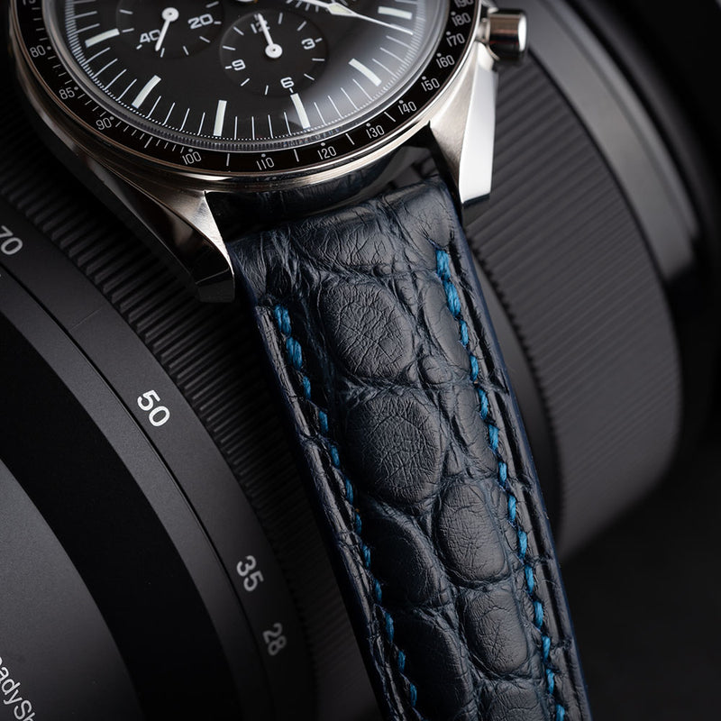 Alligator Watch Straps - Round Scale