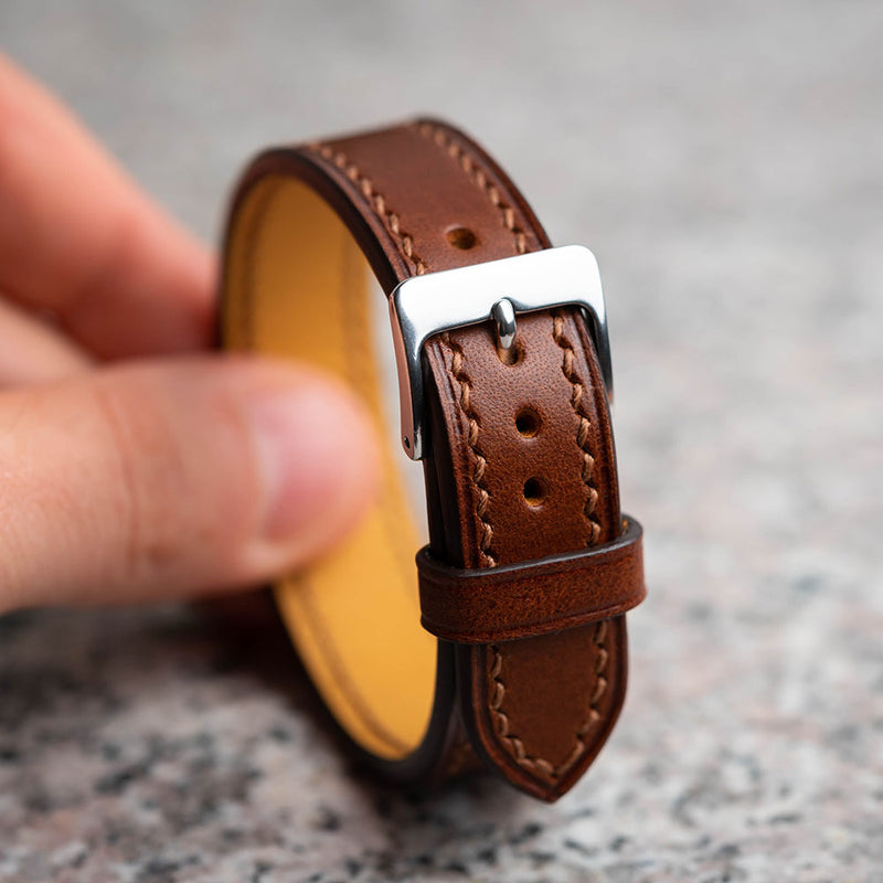 Chestnut Buttero calf bracelet
