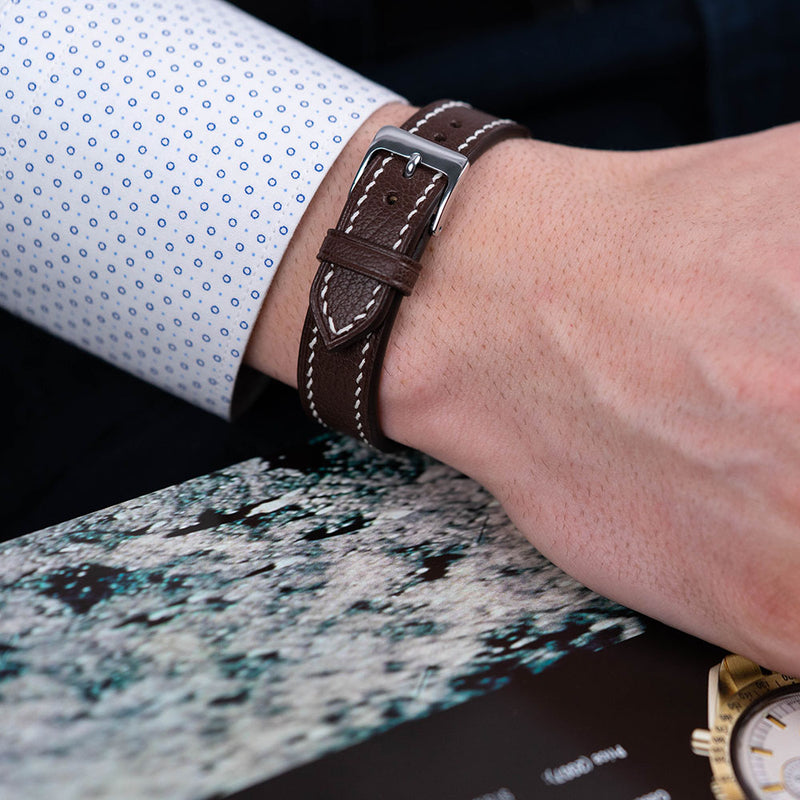 Zoo York Men's Brown Leather Strap 51mm Analog Watch & Stackable Bracelets  - Walmart.com