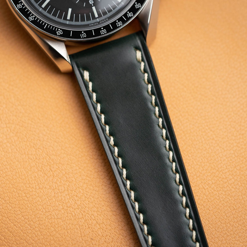 Shell Style Straps Shell Cordovan Omega-Style Deployant Straps