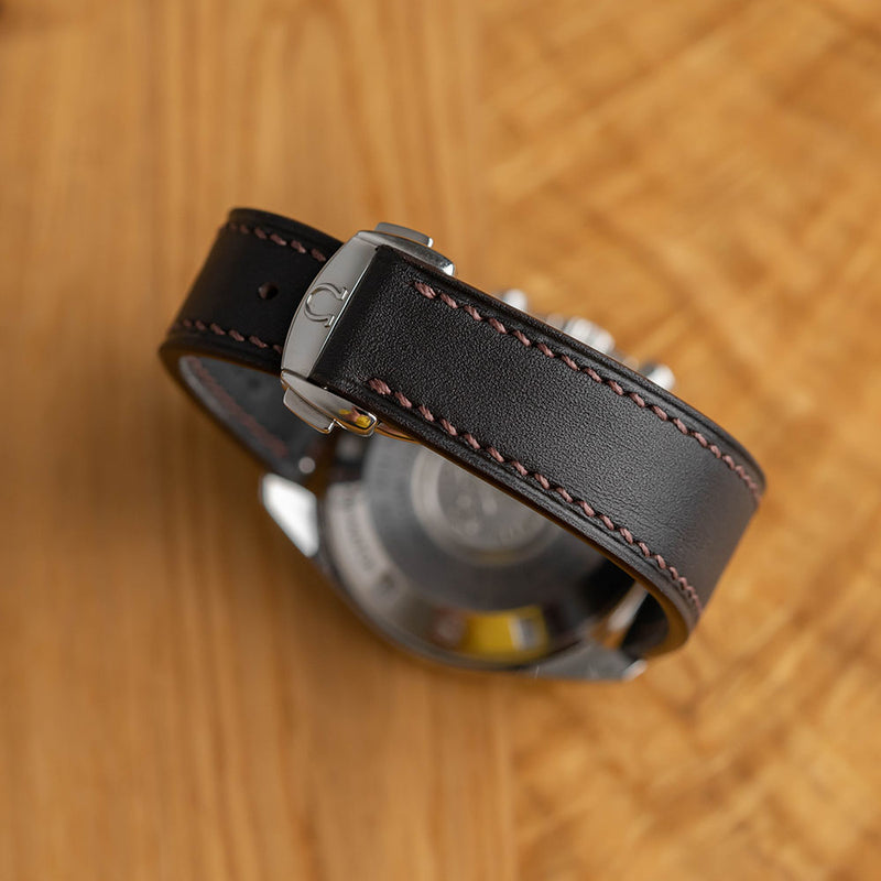 Barenia Black Leather Watch Strap