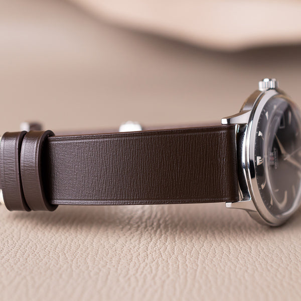 Example- Without Stitching Espresso Calf Leather Strap