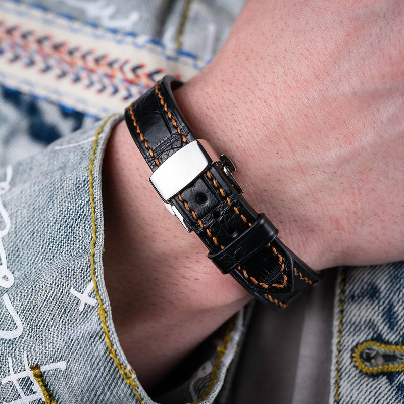 Words Of Wisdom To My Grandson Black Leather Bracelet Featuring Stainless  Steel Beads Etched With Inspirational