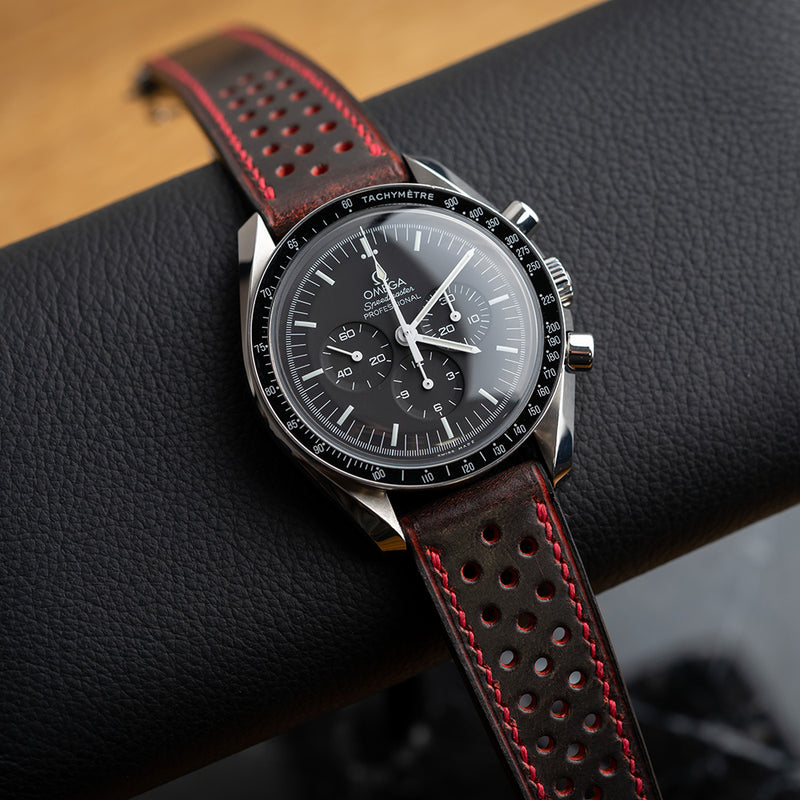 Waxed Buttero Red LE Omega-Style Deployant Straps (5 pieces)