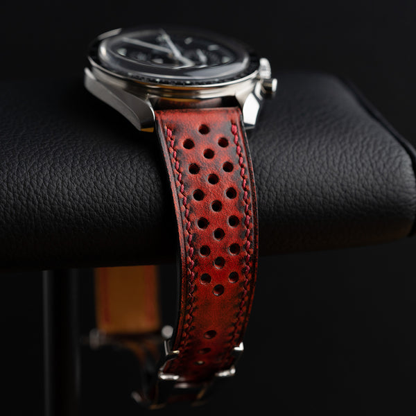 Waxed Buttero Red LE Omega-Style Deployant Straps (5 pieces)